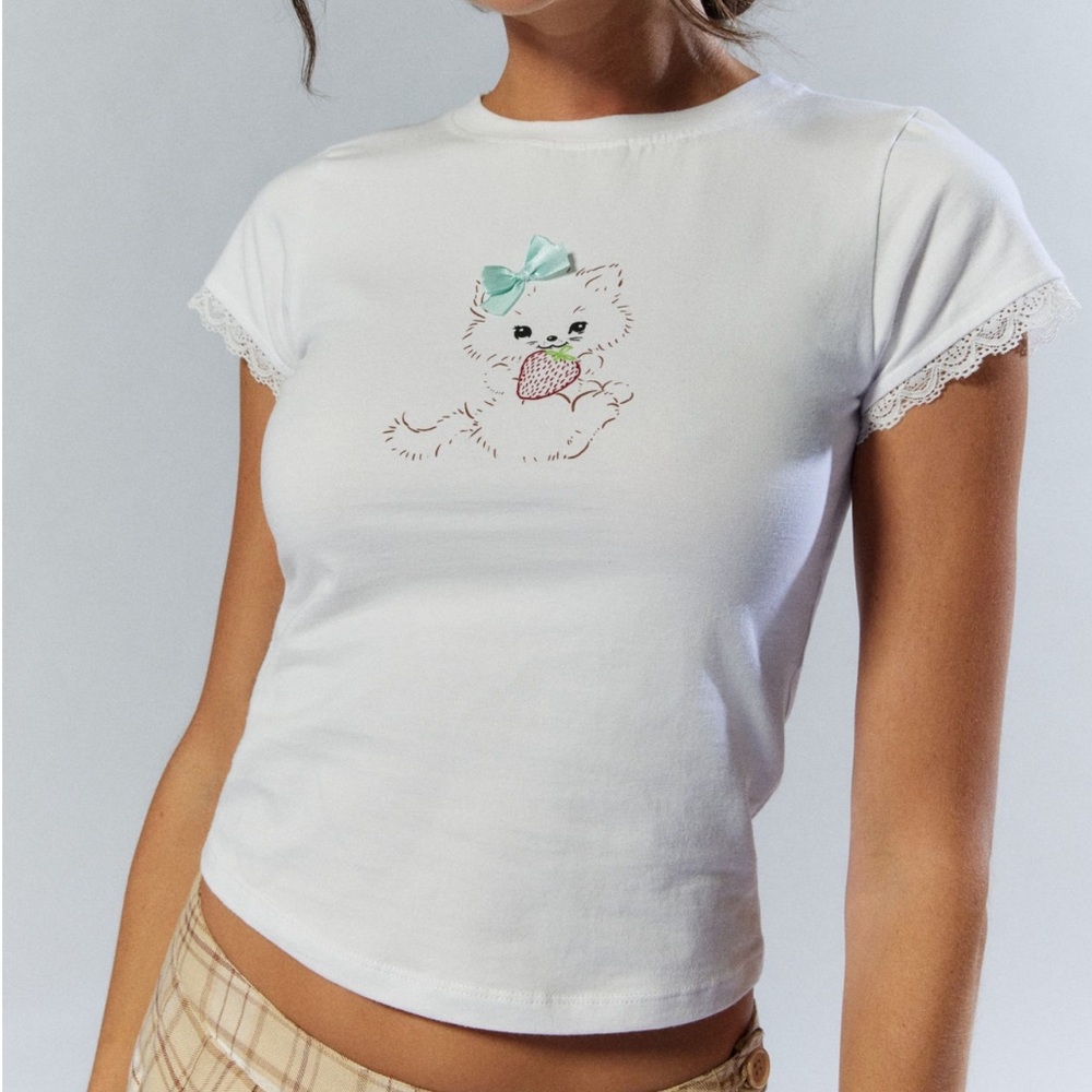 Motel rocks kitten baby tee
